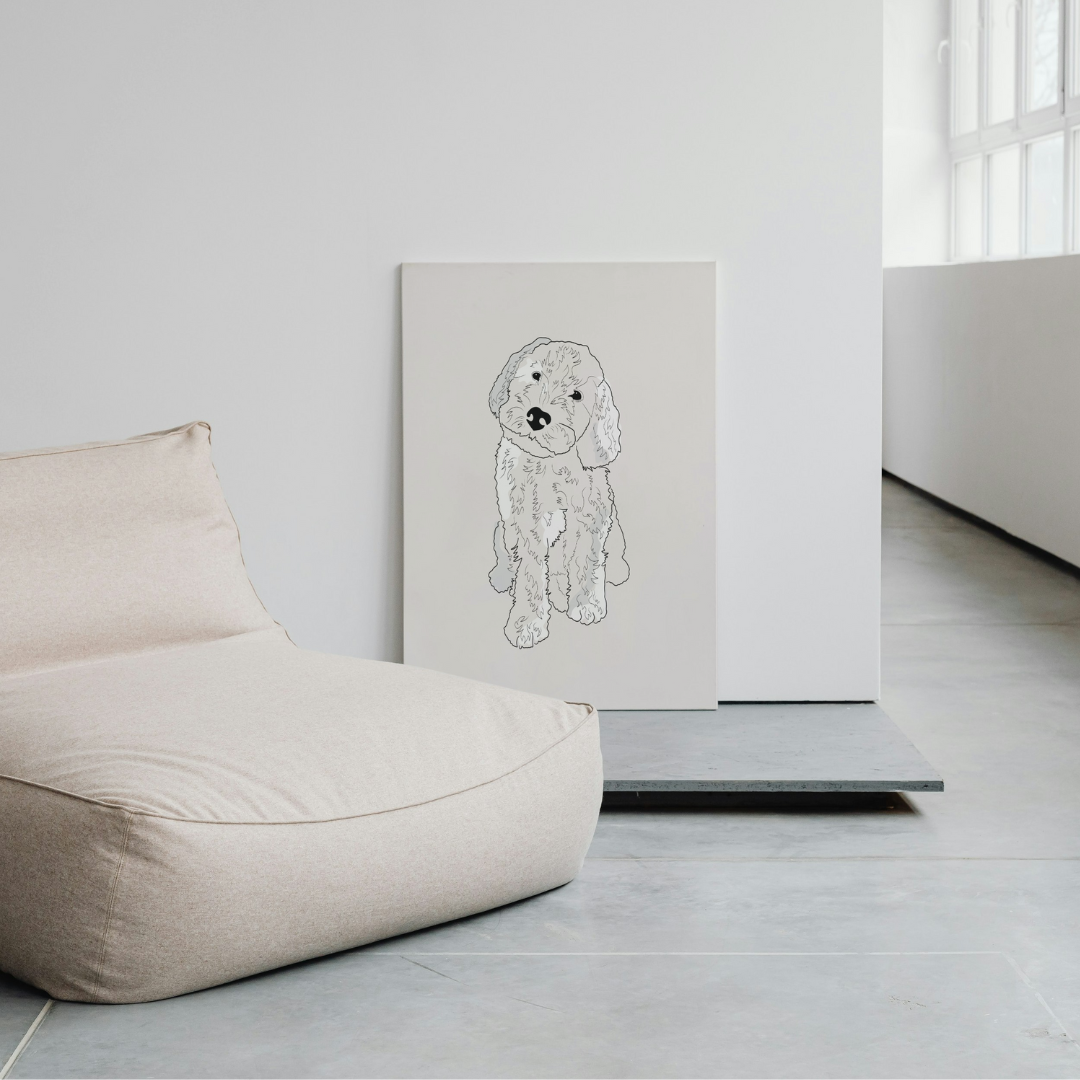 Illustratie huisdier - zwart wit