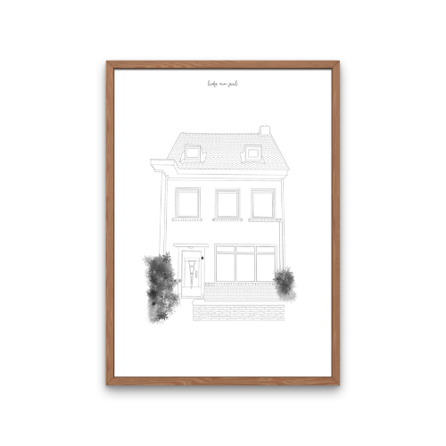 Huisportret - lijntekening